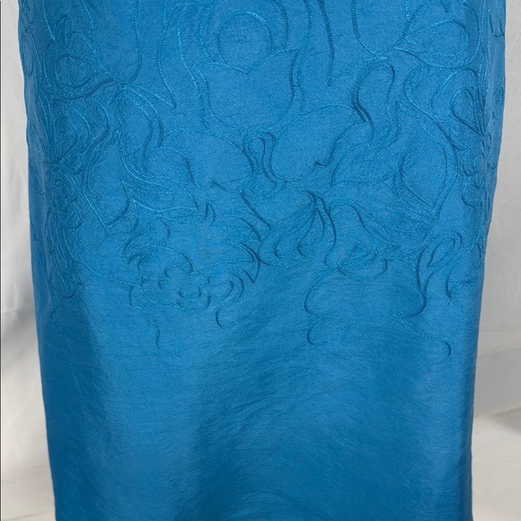 Ann Taylor Strapless Dress in Vibrant Blue 100% Silk Dress - Picture 5 of 8